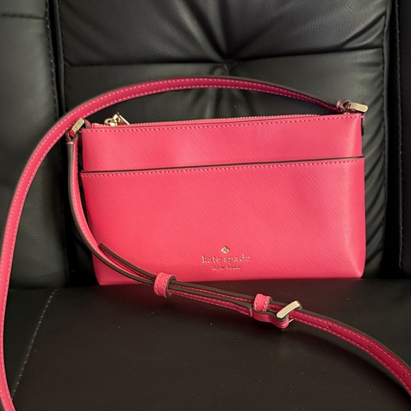 kate spade Handbags - kate spade Hot Pink Leather Crossbody Wristlet with Gold Hardware